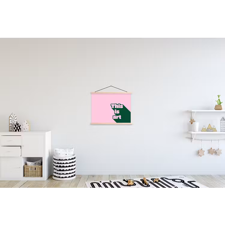 Schoolplaat - Groen - Teskt - This is art - Roze — 3