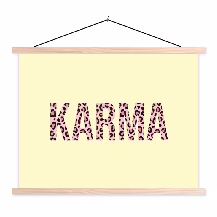 Schoolplaat - Karma - Luipaardprint - Geel — 1