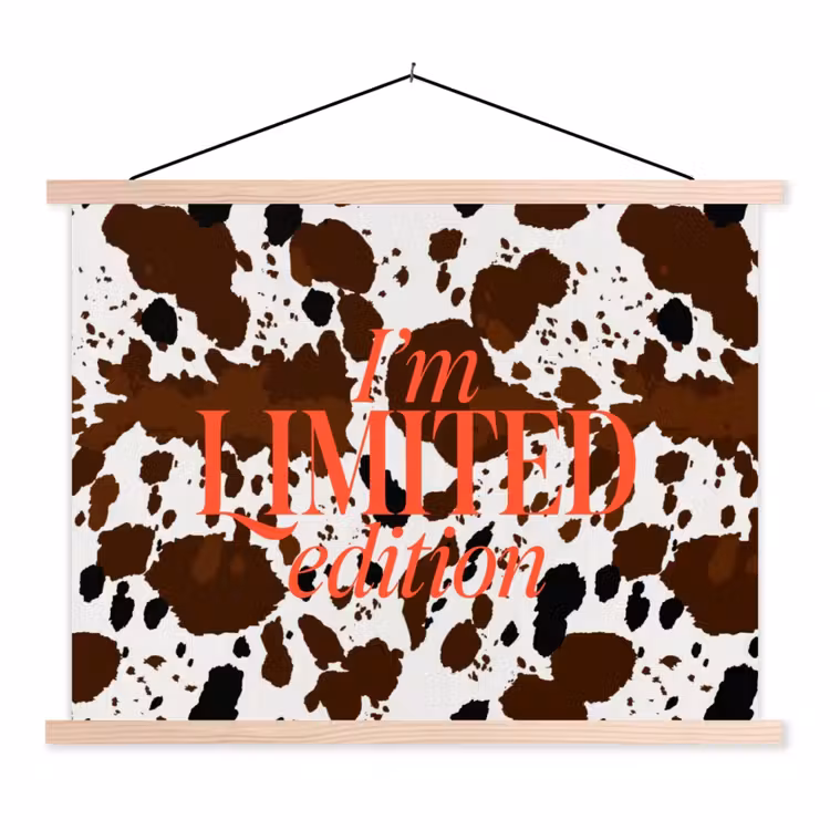 Schoolplaat - Koeienprint - Limited edition - Rood — 1