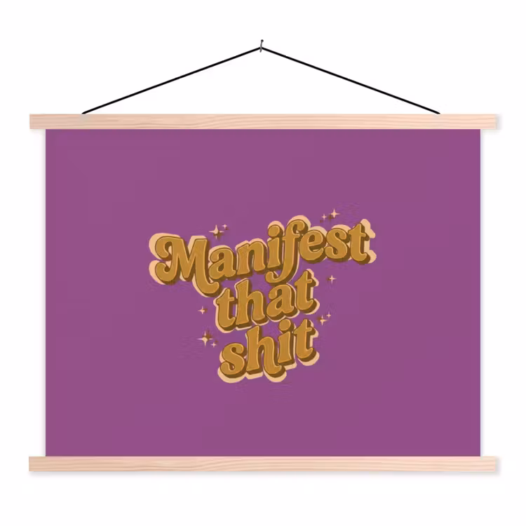 Schoolplaat - Manifest that shit - Paars - Glitter — 1