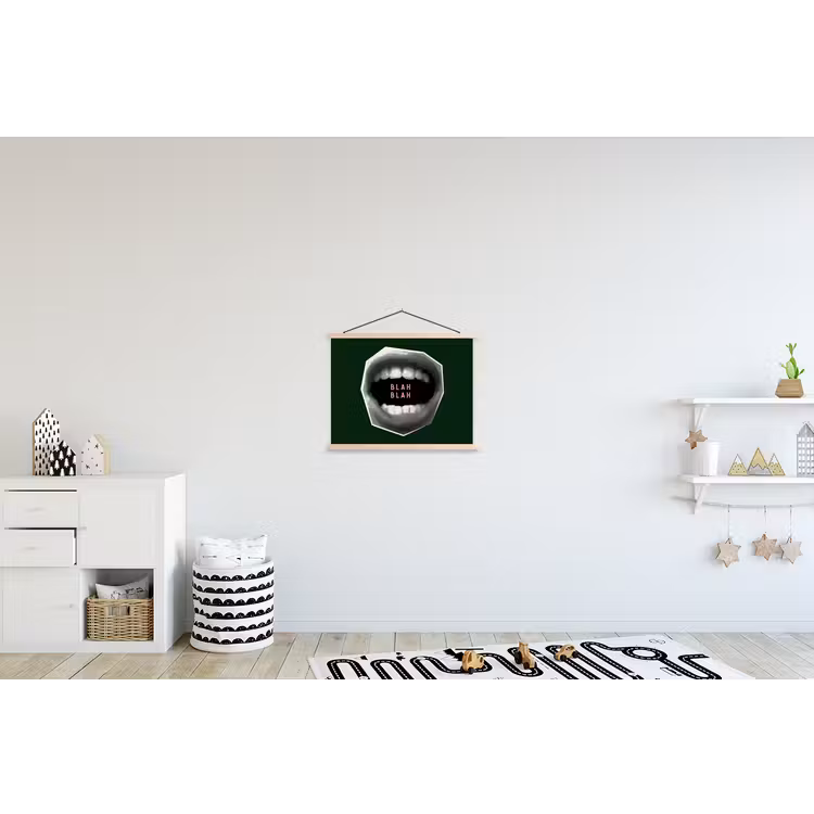 Schoolplaat - Mond - Groen - Illustratie - BLAH BLAH — 3