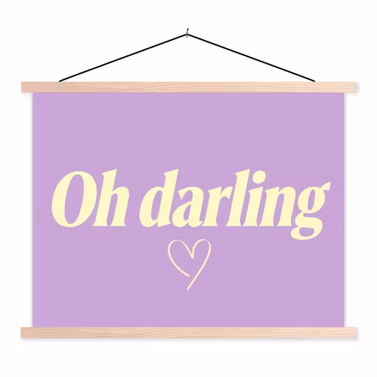 Schoolplaat - Oh darling - Hart - Paars — 1