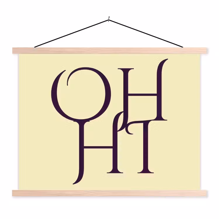Schoolplaat - Oh hi - Geel - Monogram — 1
