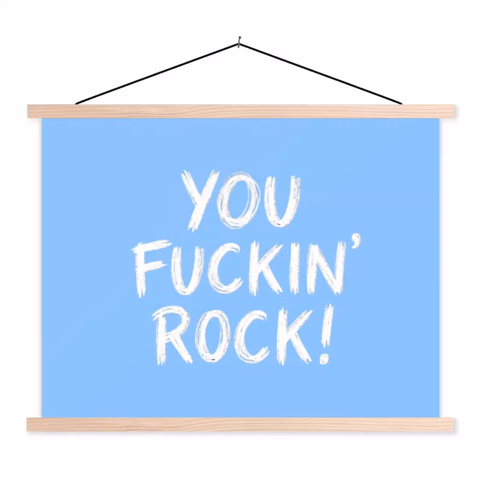Schoolplaat - Blauw - Wit - You fuckin rock — 1