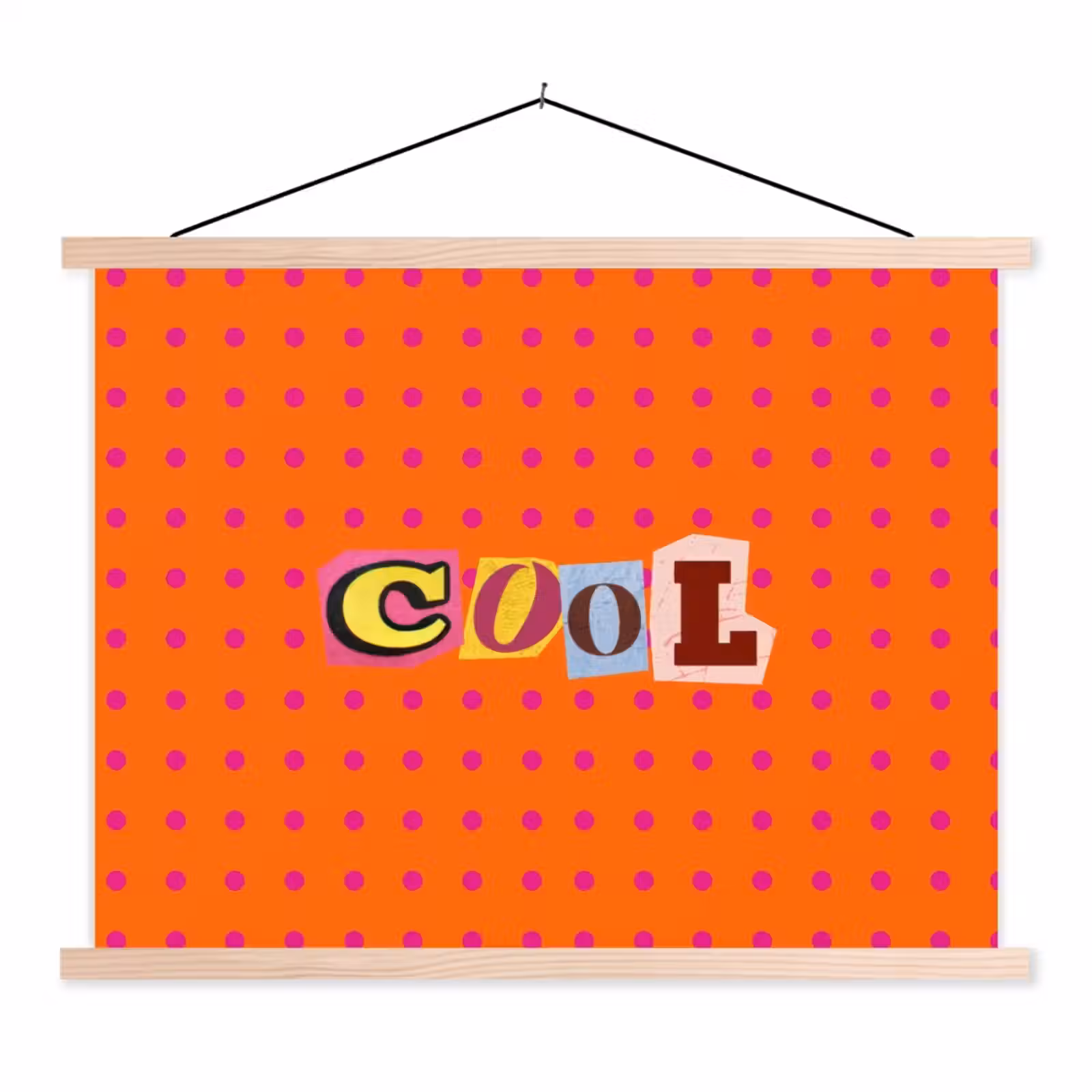 Schoolplaat - Cool - Stippen - Oranje — 1