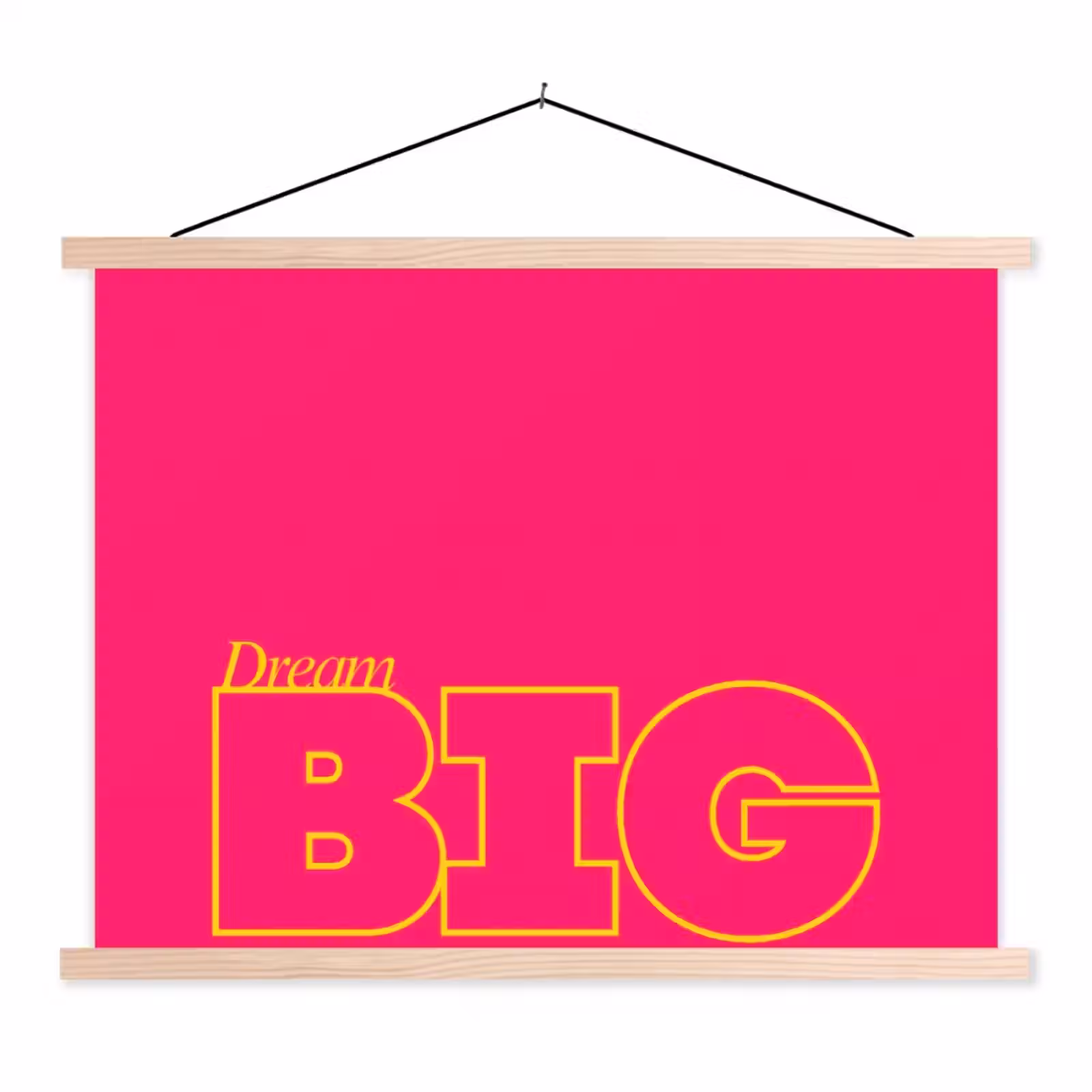 Schoolplaat - Minimalistisch - Roze - Dream big - Grafisch — 1