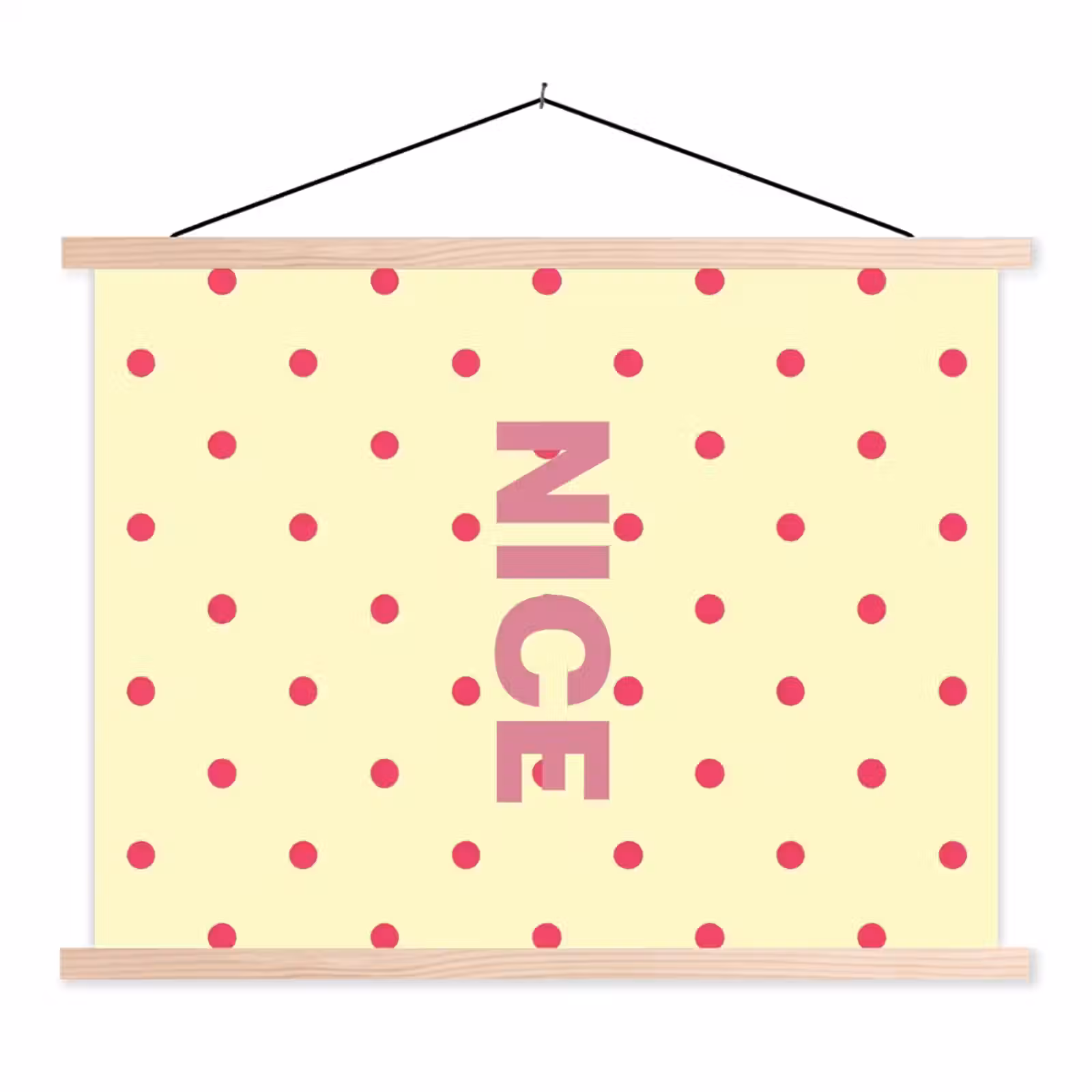 Schoolplaat - Nice - Stippen - Roze - Geel — 1