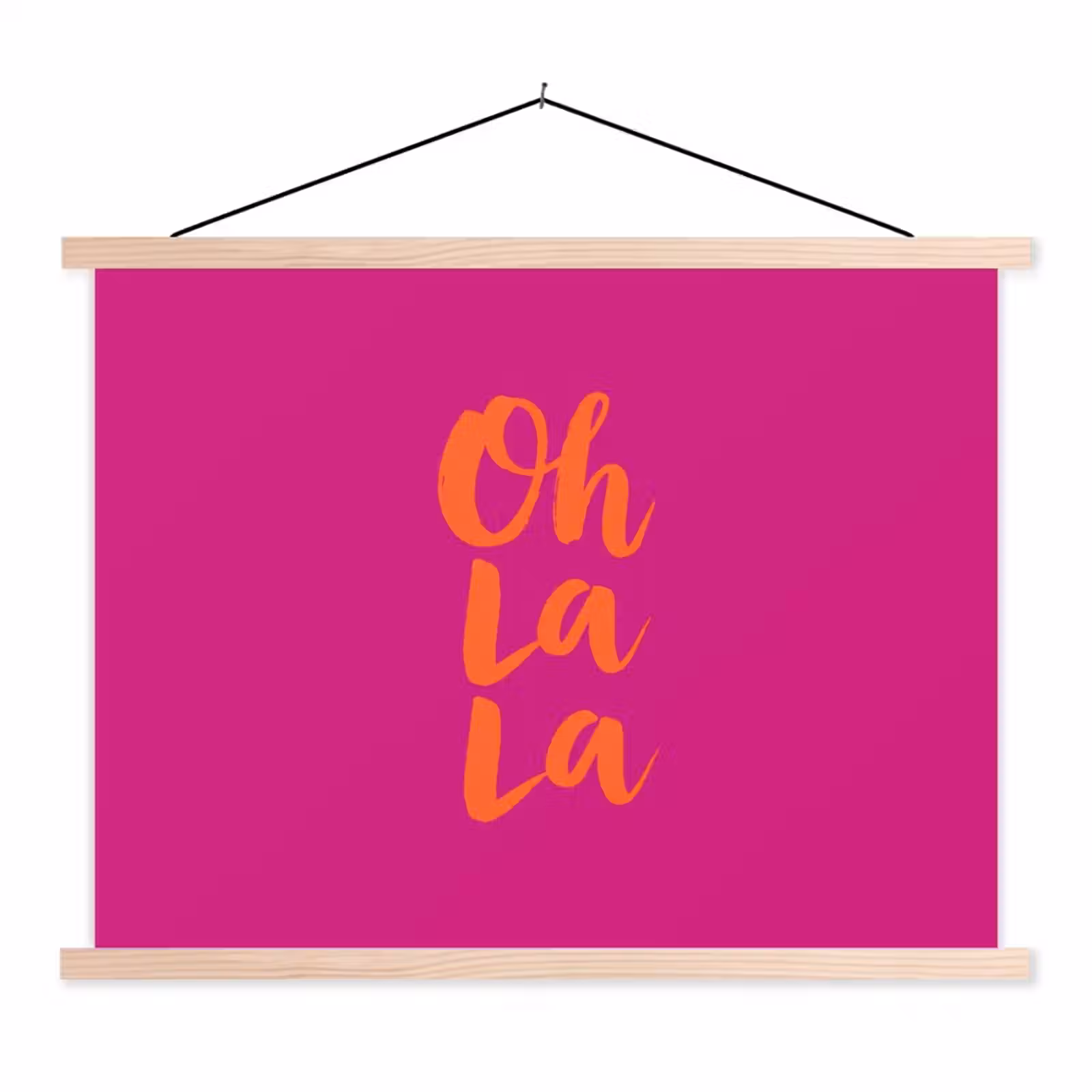 Schoolplaat - Oh la la - Roze - Oranje - Minimalistisch — 1