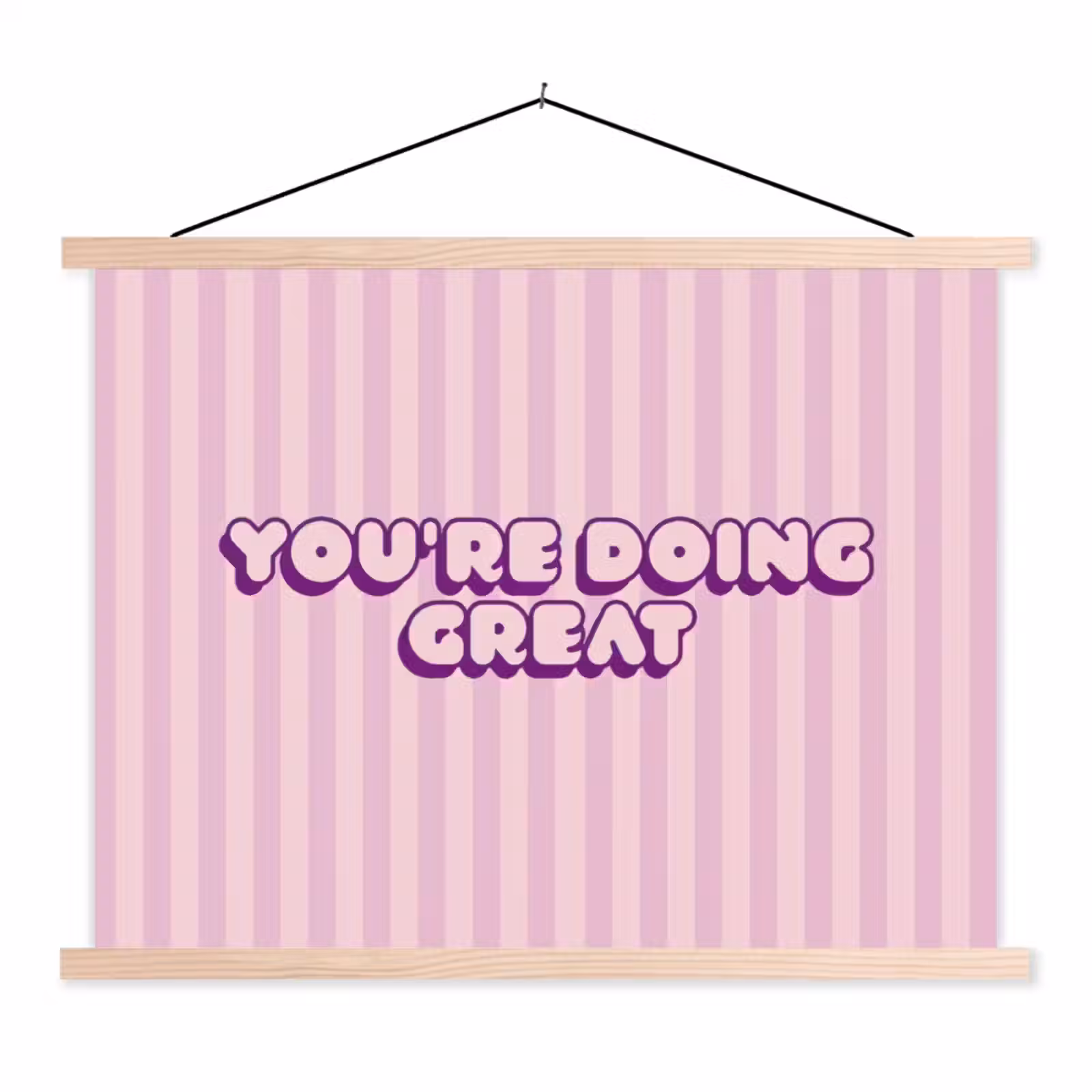 Schoolplaat - Paars - Strepen - You're doing great - Schaduw — 1