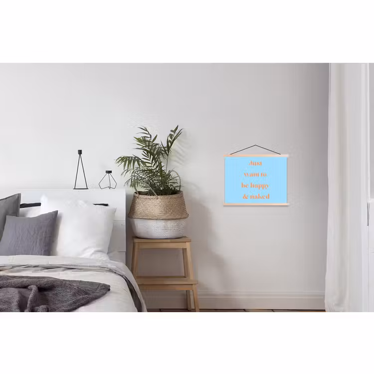 Schoolplaat - Blauw - Oranje - Just want to be happy & naked — 2