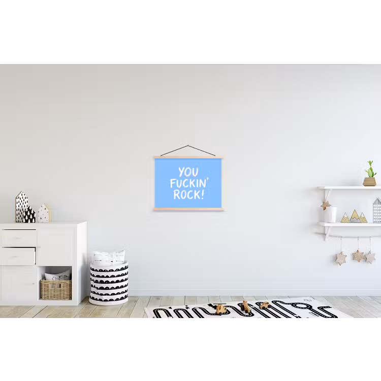 Schoolplaat - Blauw - Wit - You fuckin rock — 3