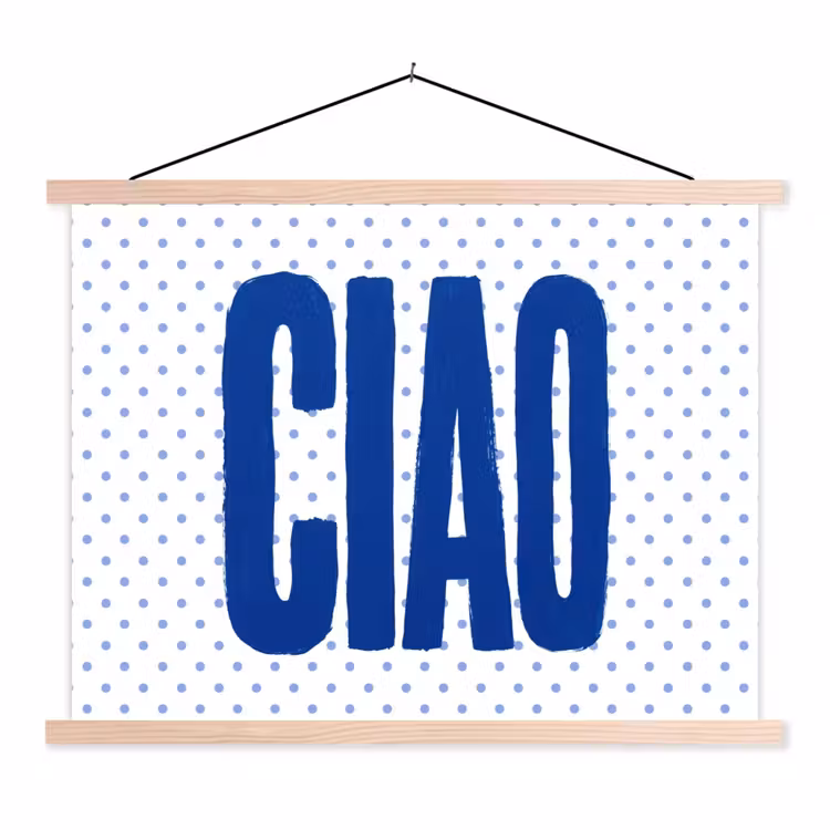 Schoolplaat - Ciao - Stippen - Roze - Wit — 1