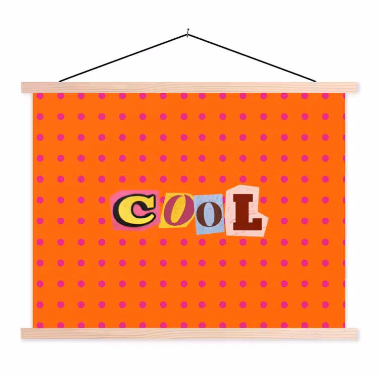 Schoolplaat - Cool - Stippen - Oranje — 1