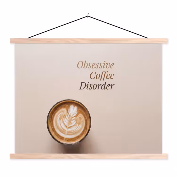 Schoolplaat - Koffie - Obessive Coffee Disorder - Beige — 1