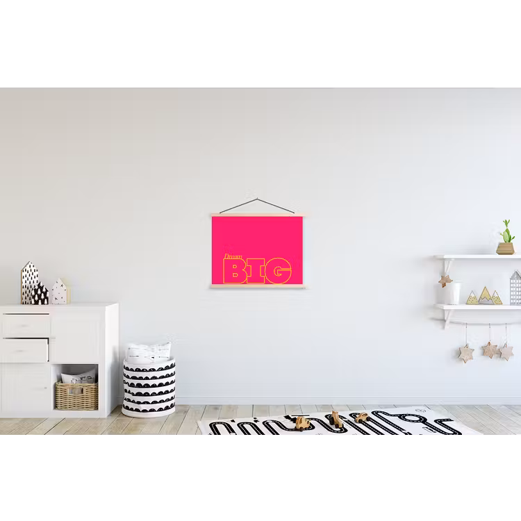 Schoolplaat - Minimalistisch - Roze - Dream big - Grafisch — 3