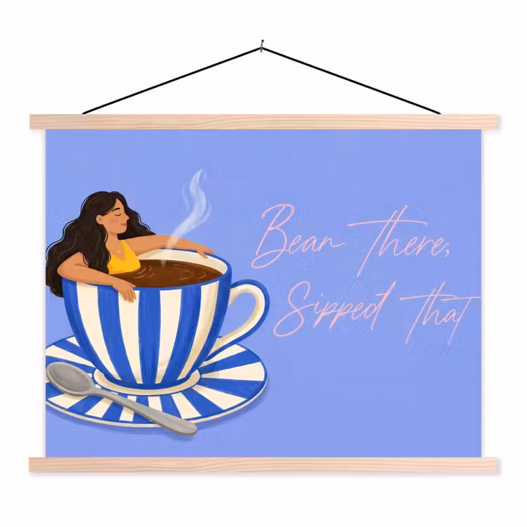 Schoolplaat - Mok - Koffie - Vrouw - Paars — 1