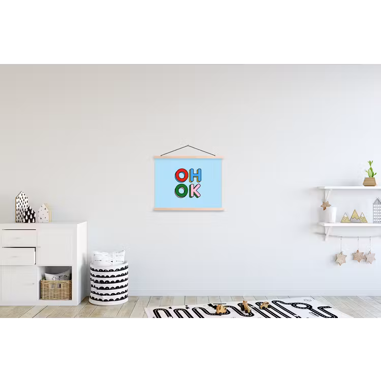 Schoolplaat - Oh ok - Blauw - Kleurrijk — 3