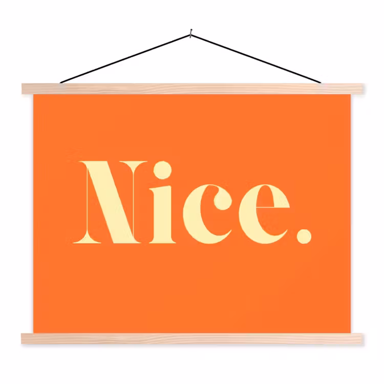 Schoolplaat - Oranje - Gebroken wit - Nice — 1