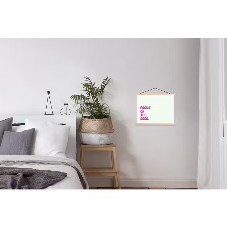 Schoolplaat - Focus on the good - Beige - Roze — 2