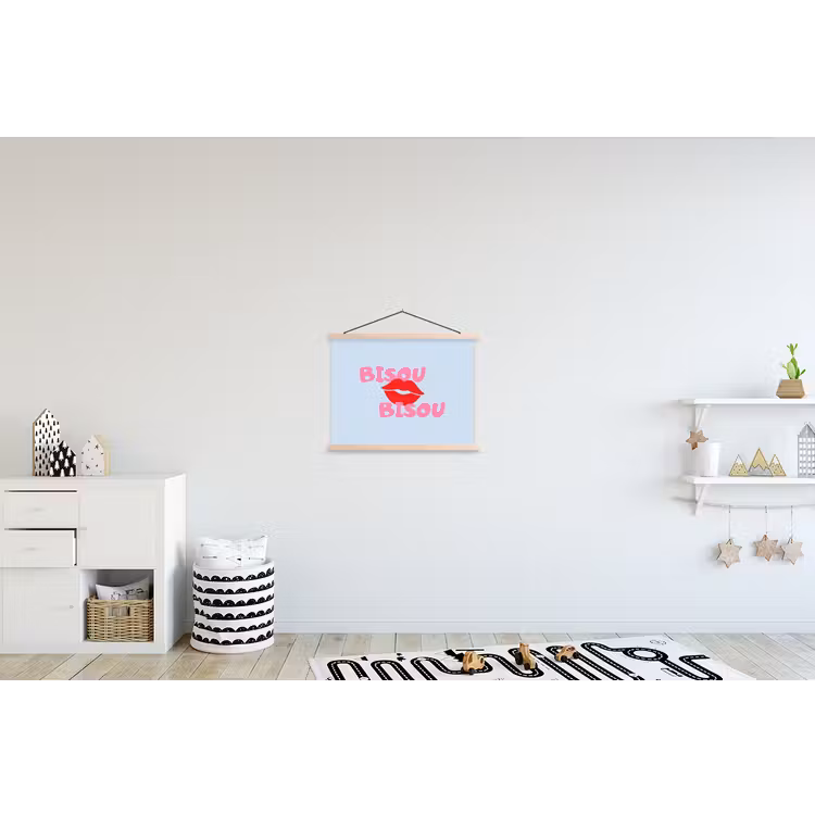 Schoolplaat - Lippen - Bisou - Blauw — 3