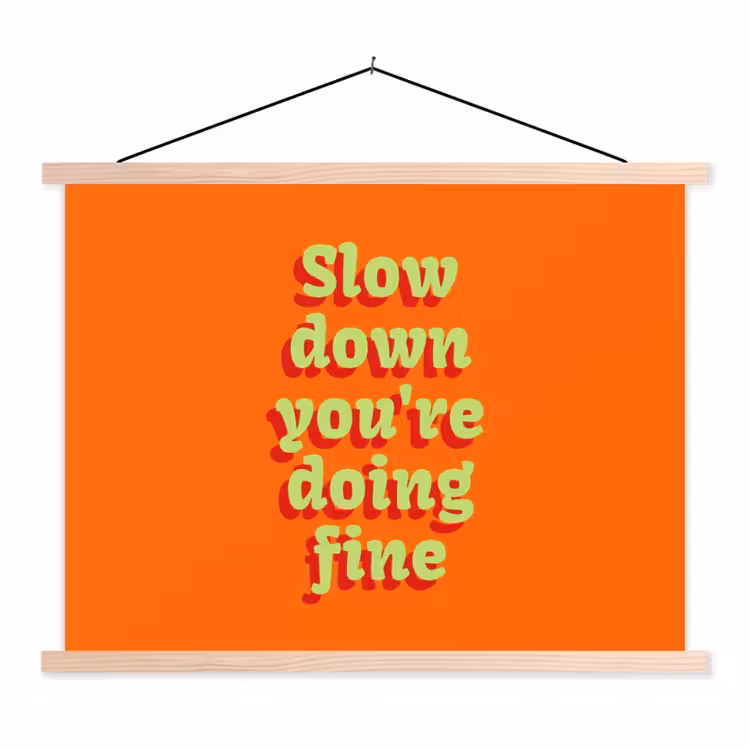 Schoolplaat - Oranje - Slow down you're doing fine - Retro — 1