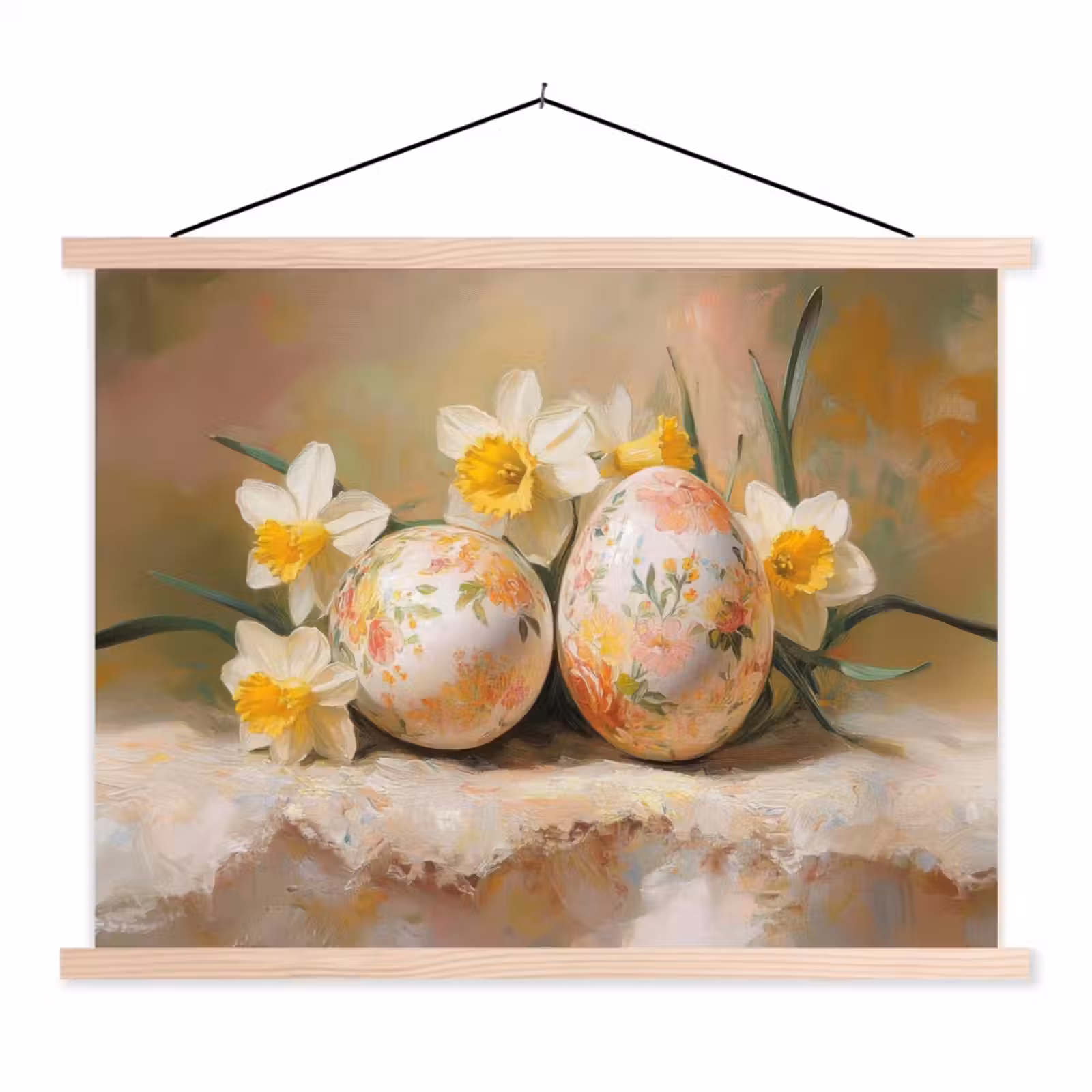 Schoolplaat - Bloemen - Eieren - Geschilderd — 1
