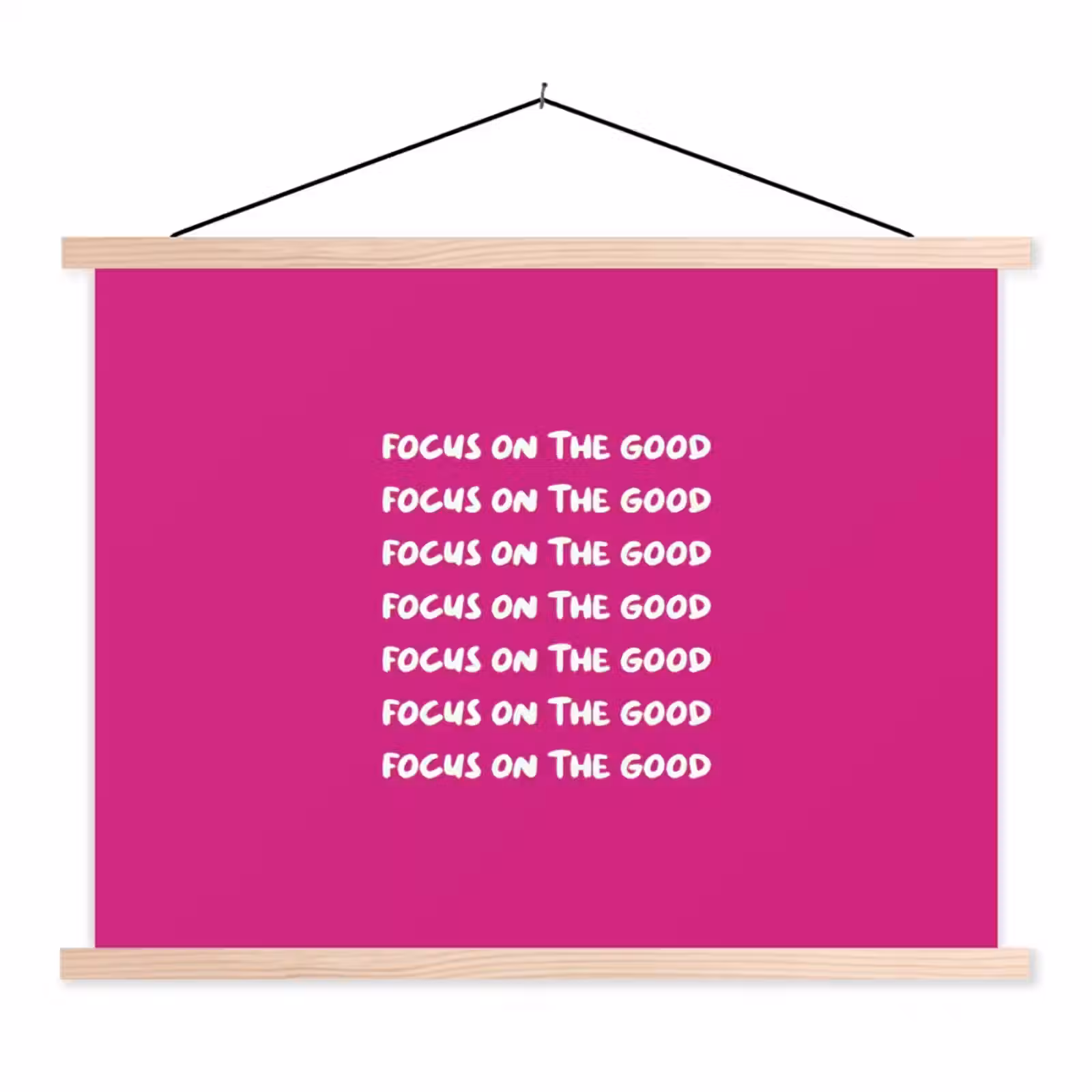 Schoolplaat - Focus on the good - Roze - wit — 1