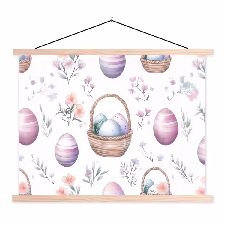 Schoolplaat - Bloemen - Paaseieren - Patroon — 1