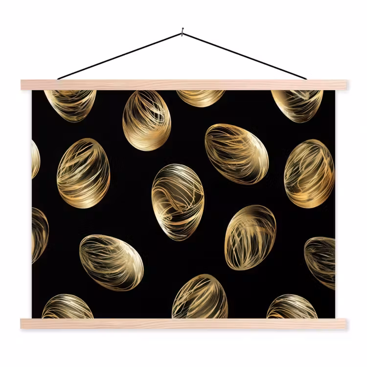 Schoolplaat - Eieren - Goud - Patroon — 1