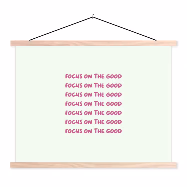 Schoolplaat - Focus on the good - Roze — 1