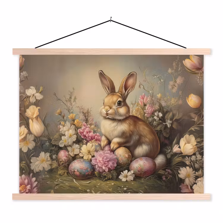Schoolplaat - Haas - Stilleven - Bloemen — 1