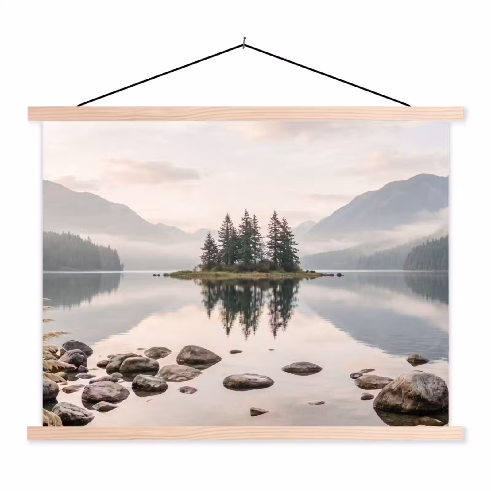 Schoolplaat - Meer - Bergen - Landschap - Groen — 1