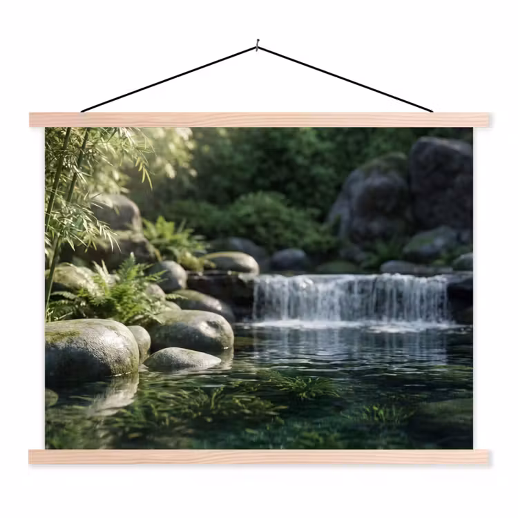 Schoolplaat - Beek - Waterval - Natuur - Groen — 1