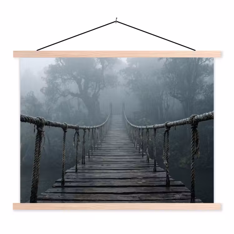 Schoolplaat - Brug - Jungle - Mist - Natuur — 1