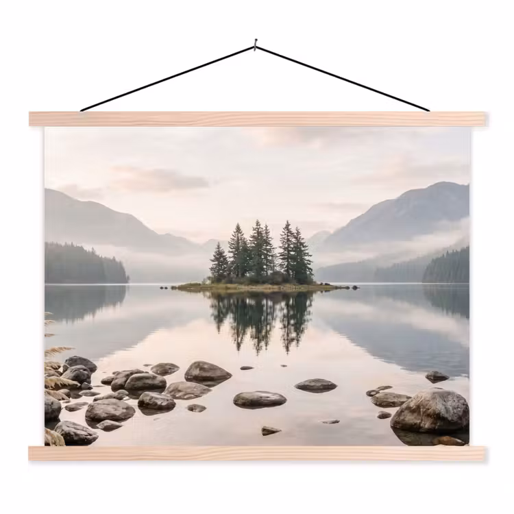 Schoolplaat - Meer - Bergen - Landschap - Groen — 1