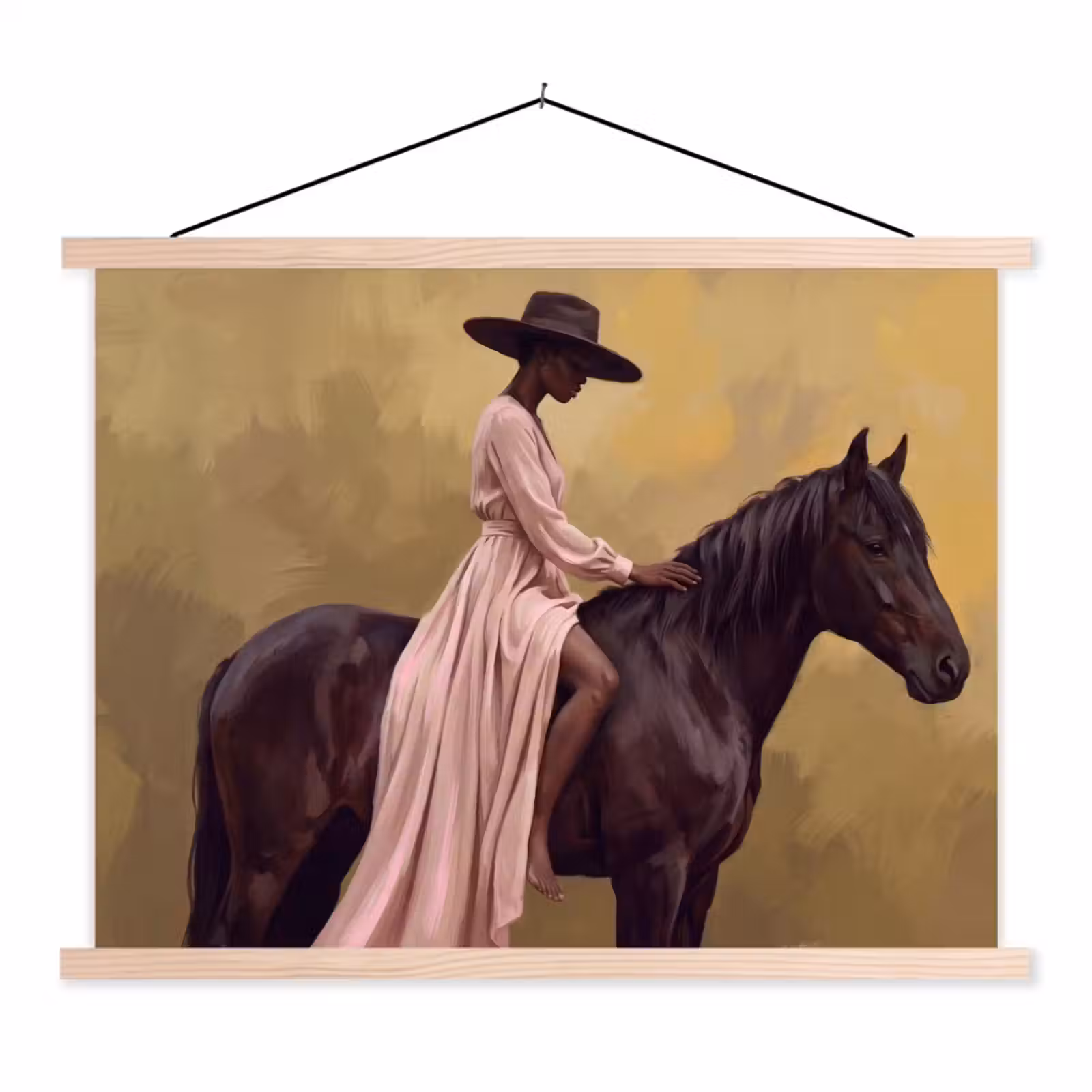 Schoolplaat - Paard - Klassiek - Oker — 1