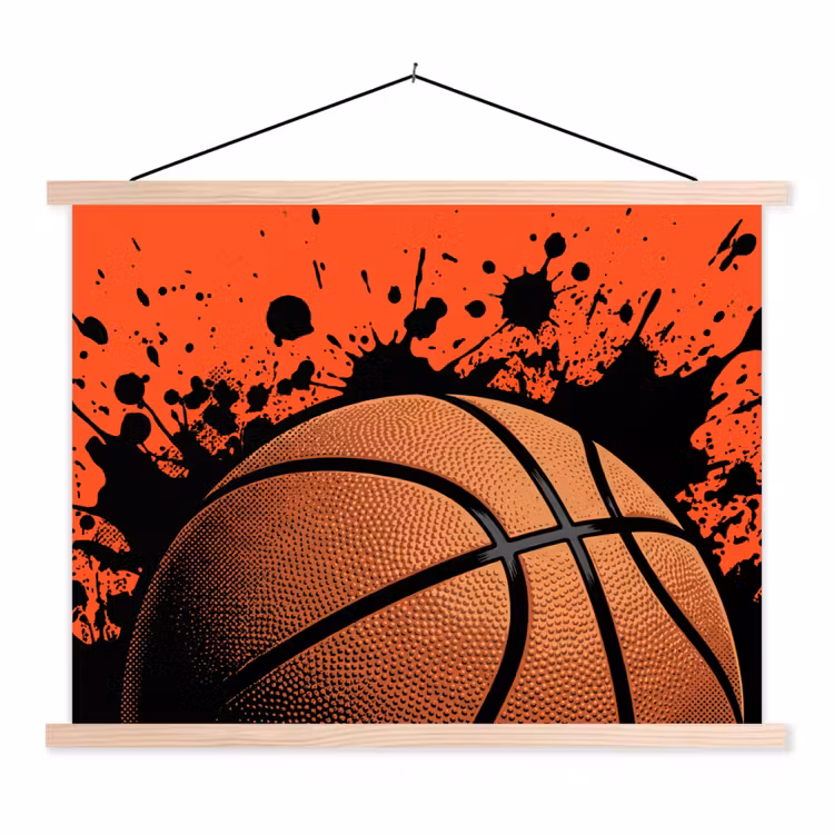 Schoolplaat - Basketbal - Verf - Sport - Oranje — 1