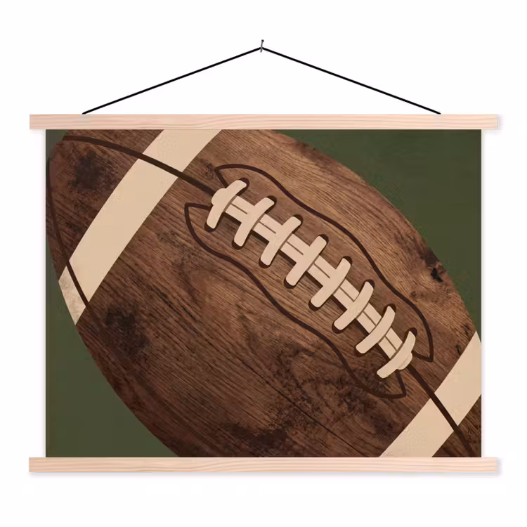 Schoolplaat - Football - Hout - Sport - Groen — 1