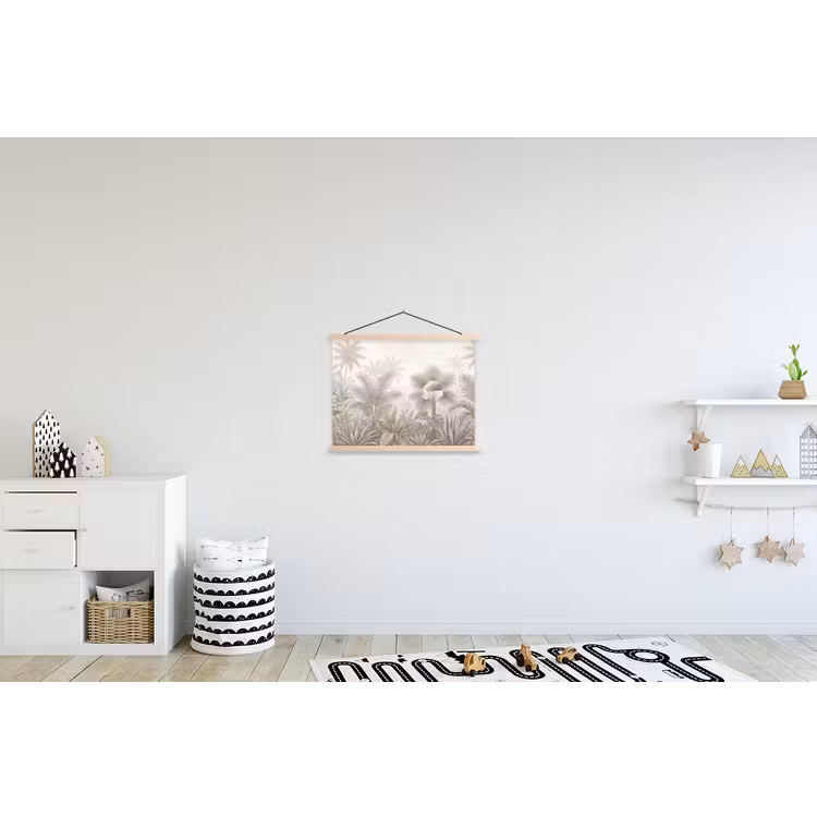 Schoolplaat - Jungle - Tropisch - Natuur -Vintage - Beige — 3