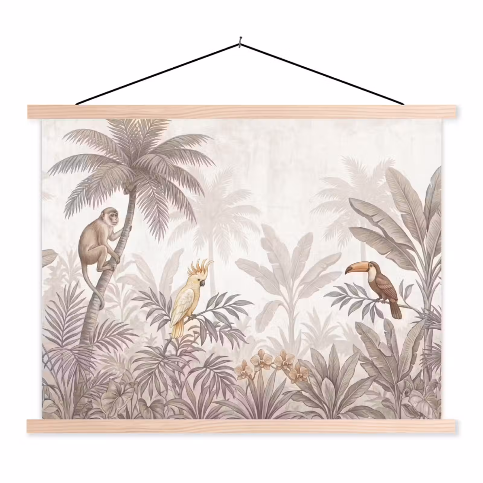 Schoolplaat - Jungle - Dieren - Palmbomen — 1