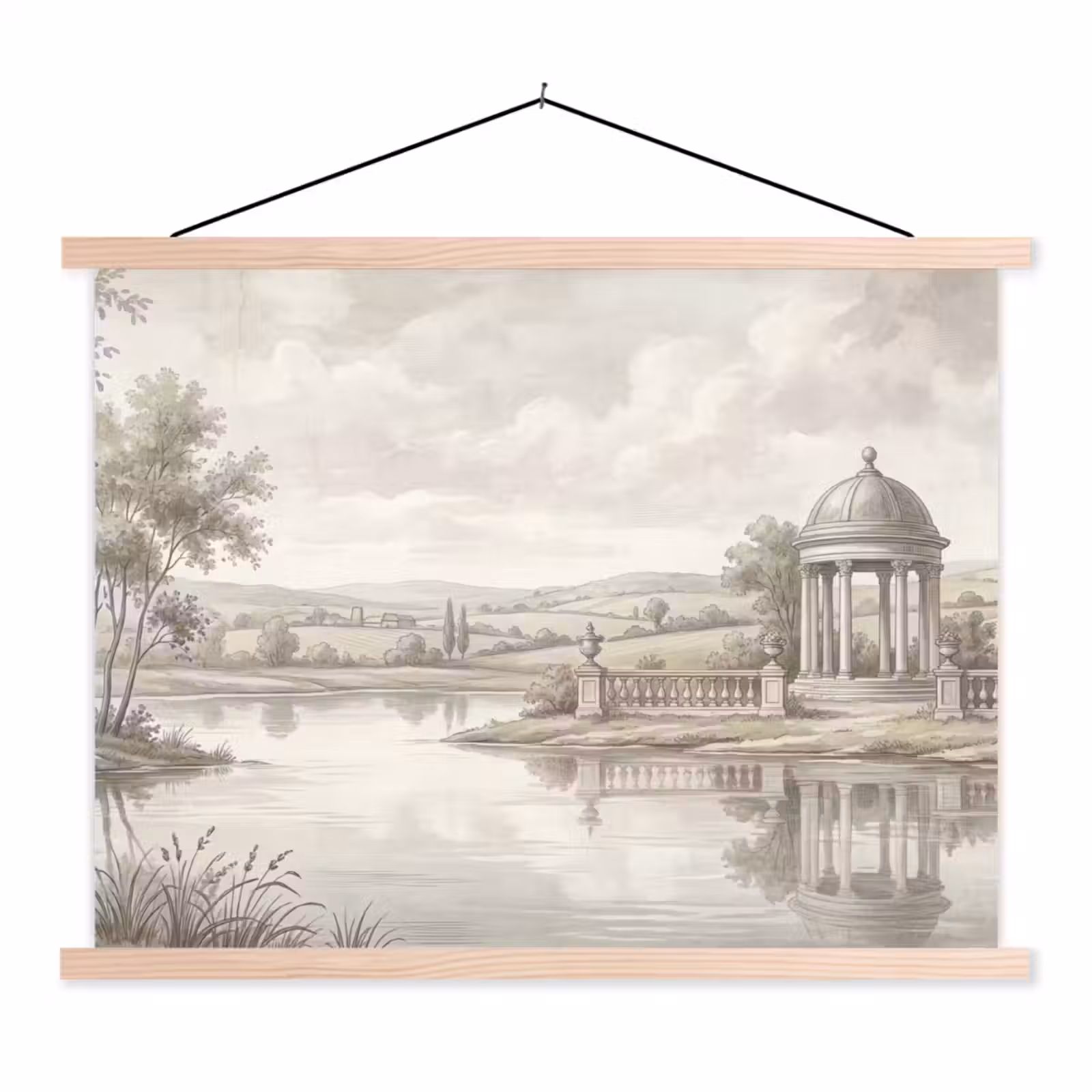 Schoolplaat - Landschap - Water - Natuur - Sepia — 1