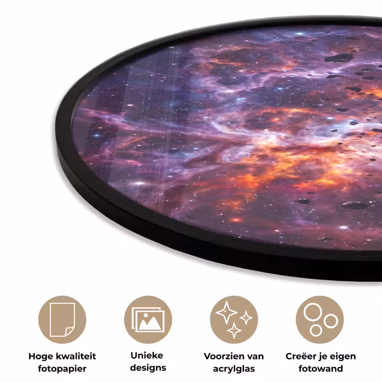 Ronde fotolijst - Space - Stars - Abstract - Colorful — 5