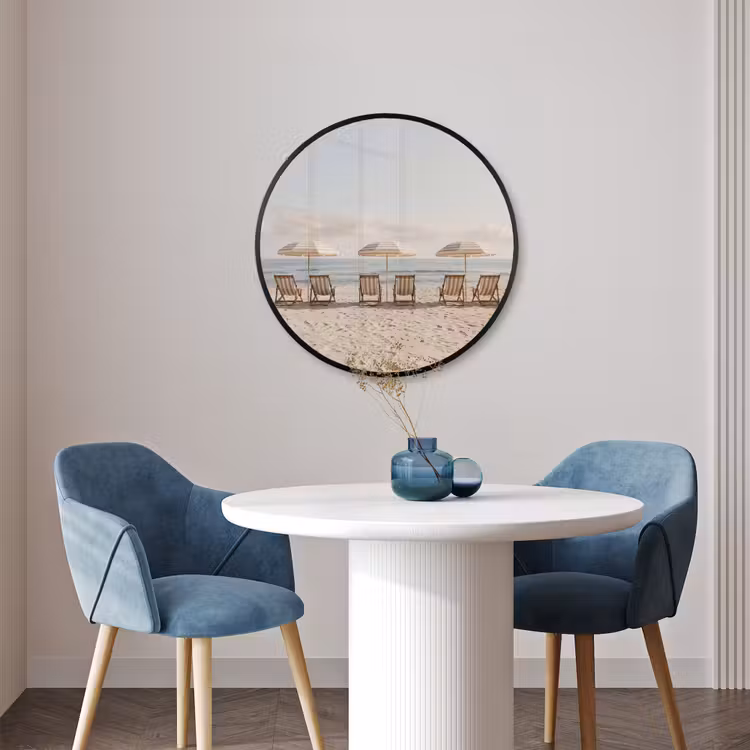 Ronde fotolijst - Strand - Stoelen - Parasol — 3