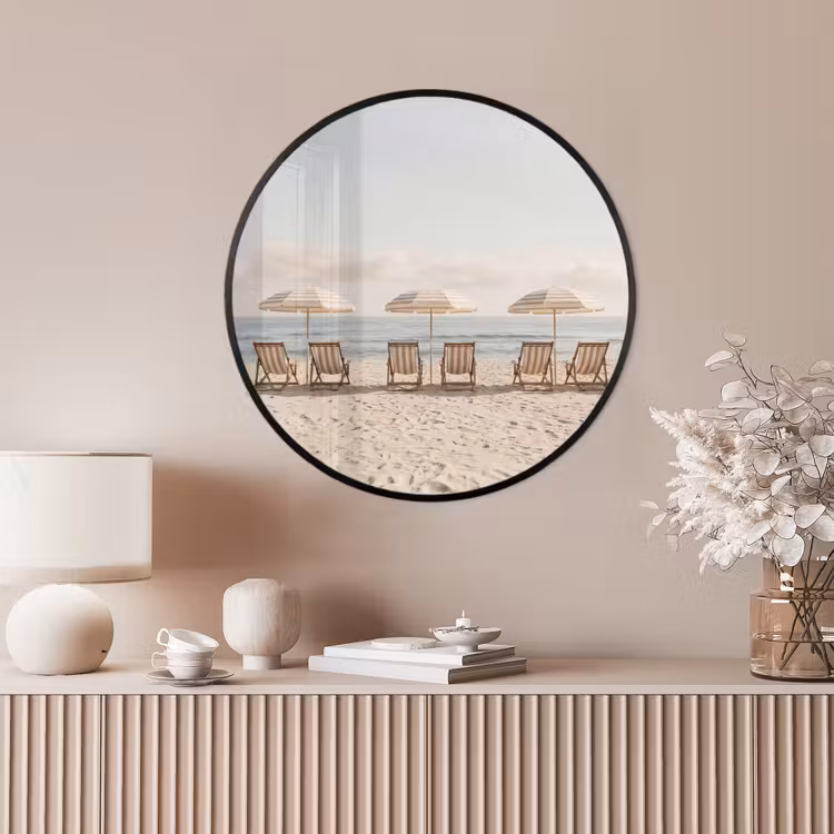 Ronde fotolijst - Strand - Stoelen - Parasol — 4