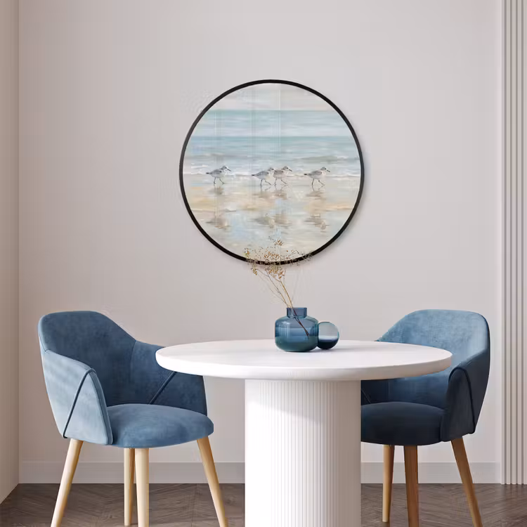 Ronde fotolijst - Vogels - Strand - Zee — 3