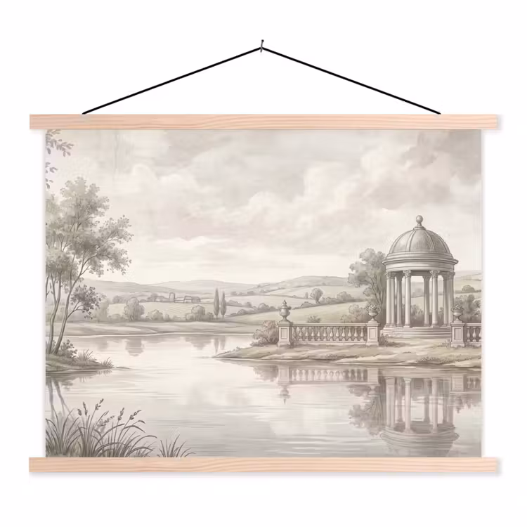 Schoolplaat - Landschap - Water - Natuur - Sepia — 1
