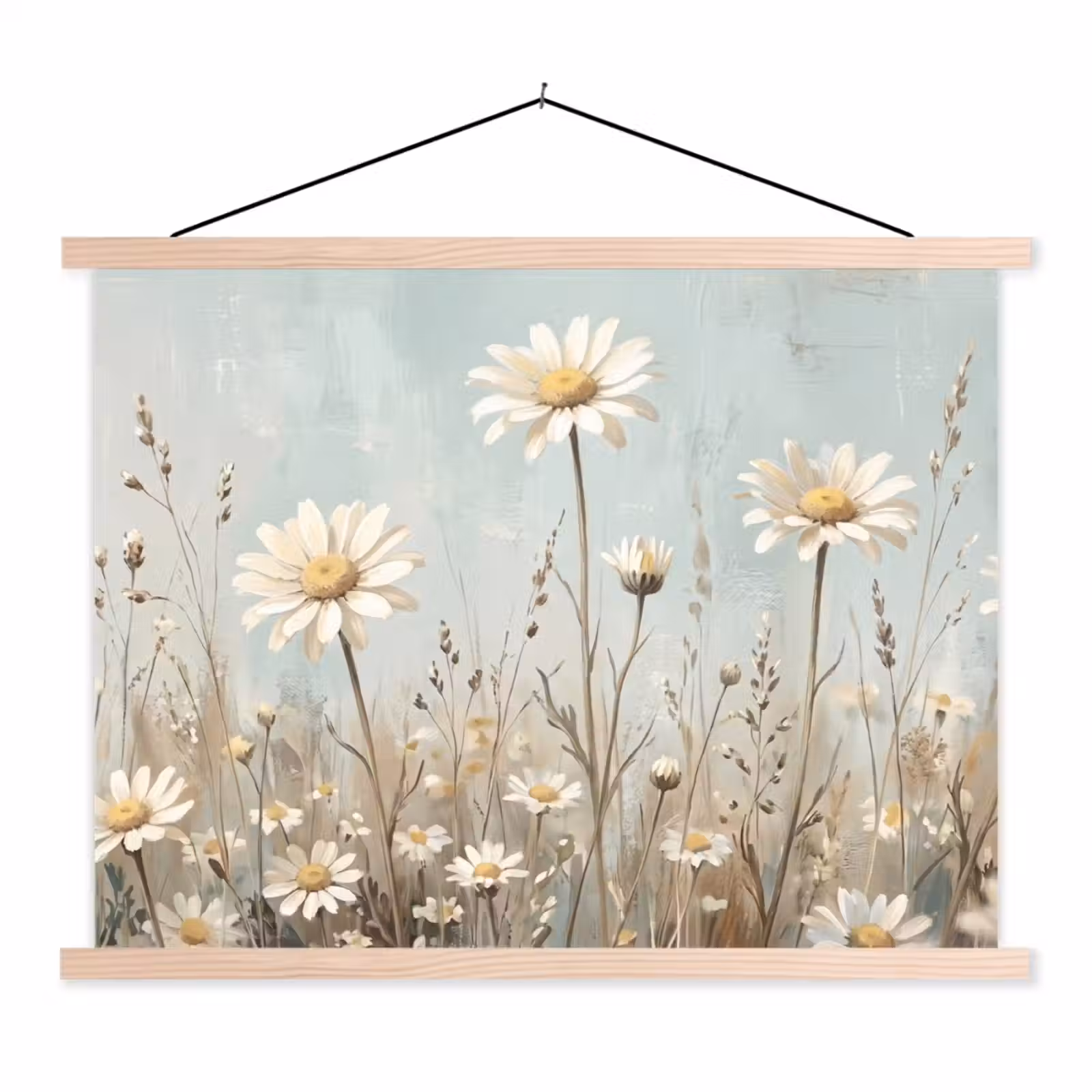 Schoolplaat - Madelief - Illustratie - Wit — 1
