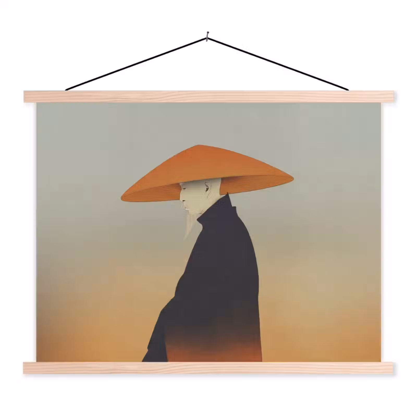 Schoolplaat - Minimalistisch - Silhouet - Oranje — 1
