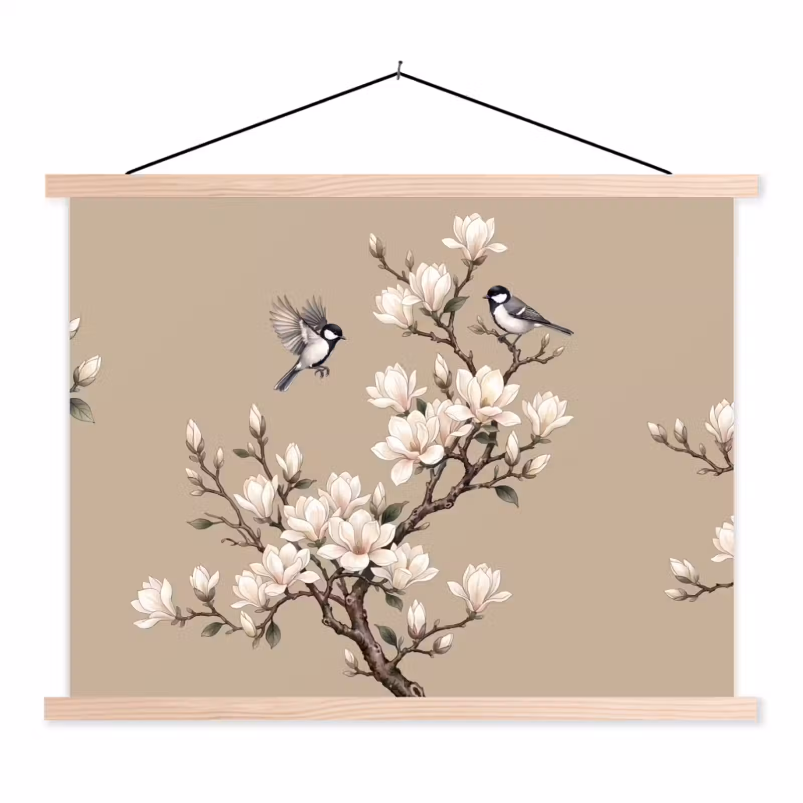 Schoolplaat - Oosters - Vogels - Beige — 1
