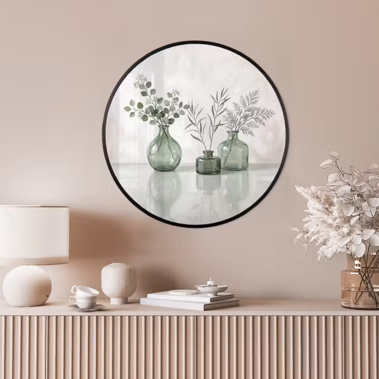 Ronde fotolijst - Vazen - Bladeren - Groen — 4
